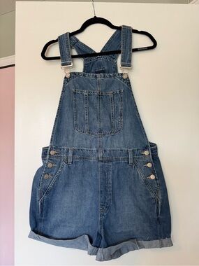 GAP Denim Short Overalls - Light Blue